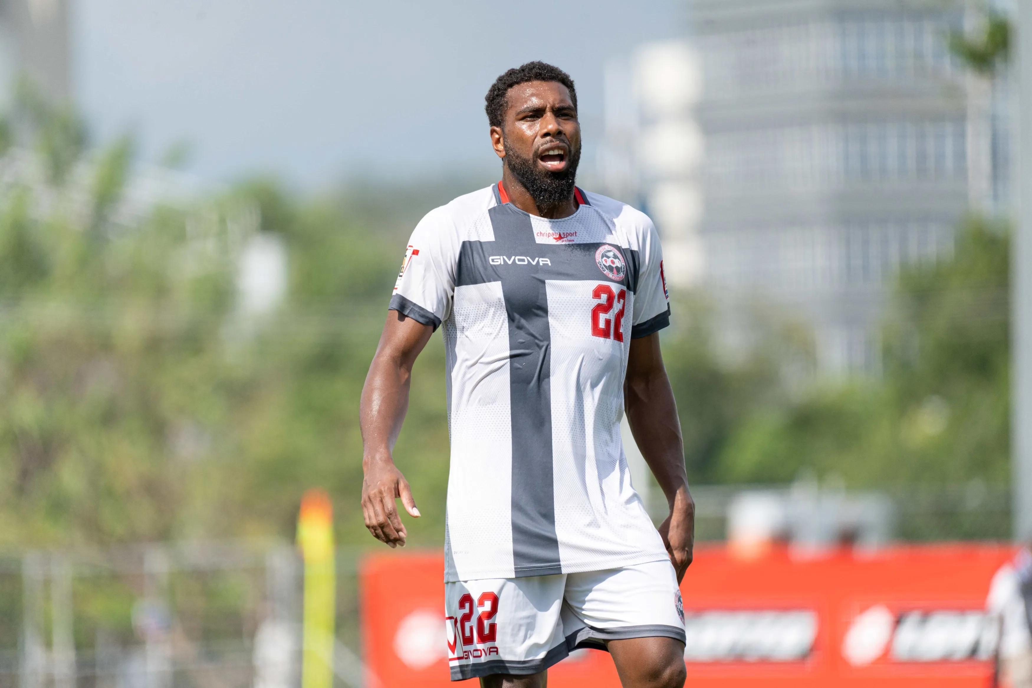 New Caledonia's Germain Haewegene in action with his country FIFA